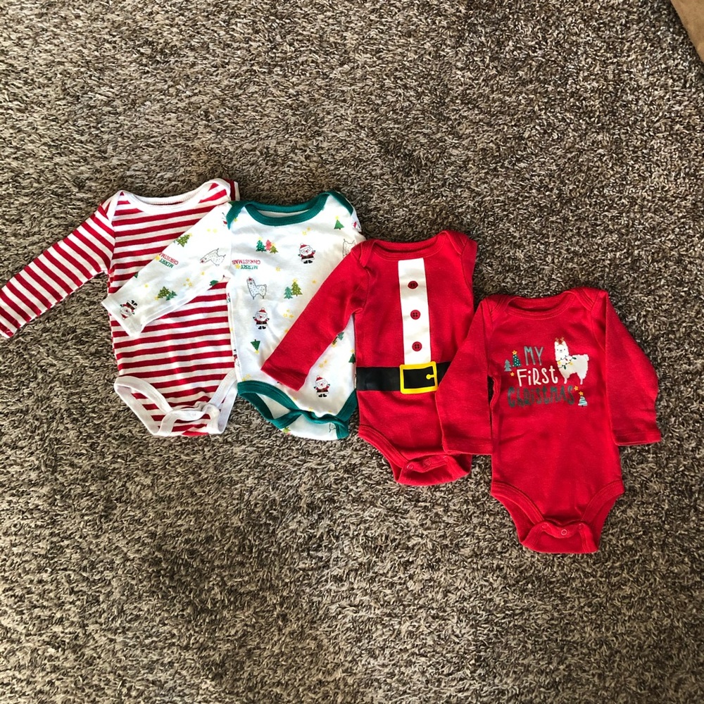 Christmas bodysuits lot of 4